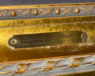 Antique Ship Painting In Gold Frame