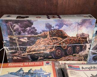 INCREDIBLE Collection Of Model Kits Spanning Many Decades & Brands Such As Matchbox (Mostly Military Related W/ Some Still SEALED!)