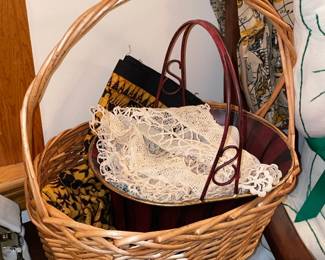 Basket Of Lace & Linen
