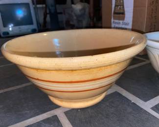 Antique Yellowware Mixing Bowl