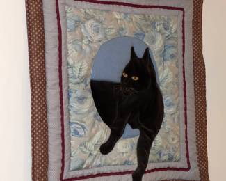 Hanging Cat Themed Wall Tapestry