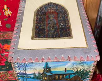 Handmade Christmas Postcard Box