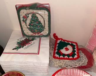 Vintage Christmas Paper Goods (Napkins, Plates, Cups, Etc.)