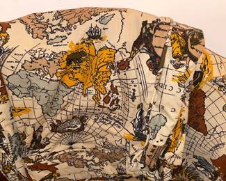 Vintage Map Themed Zippered Bags