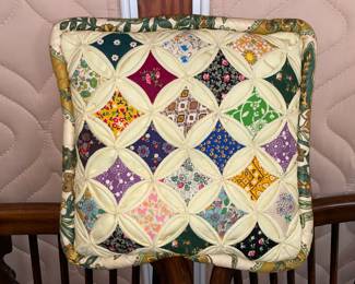 BEAUTIFUL Handmade Diamond Patterned Quilted Pillow