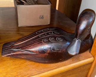 Antique Carved Wooden Decoy Duck