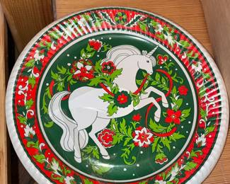Vintage Unicorn Paper Plates