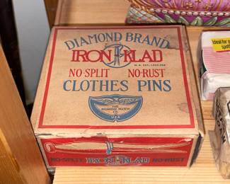 Vintage Diamond Brand Clothes Pins