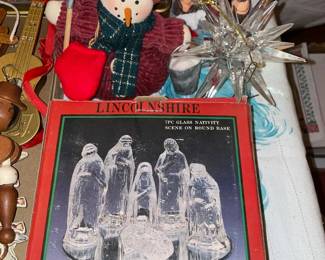 Christmas Crystal Nativity Set