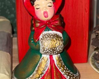 Vintage Handpainted Christmas Caroler Figurine