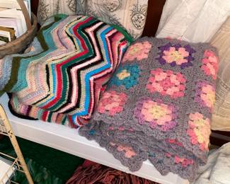 Vintage Handmade Crotched Blankets