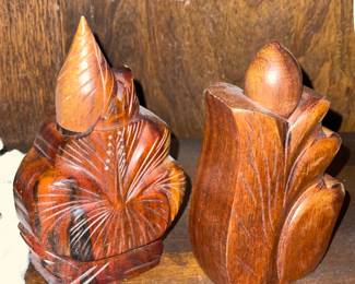 Vintage Wooden Hawaiian Perfume Bottles