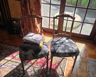 Fireplace parlor chairs