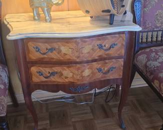 French drawer with marble top