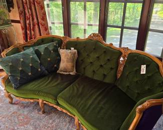 Reappolstered victorian sofa search three