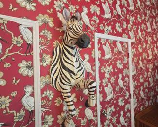 Resin zebra sculpture 