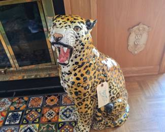 Italian porcelain leopard