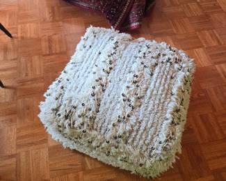 Moroccan poof seating
