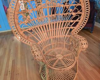 Peacock wicker chair