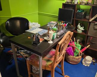 Office desk with file drawers