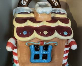 Gingerbread House Ceramic Cookie Jar