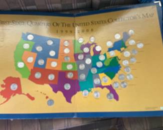 First State Quarters Collector's Map 1999-2008