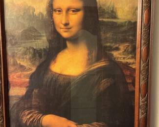 Mona Lisa Reproduction Print in Ornate Frame