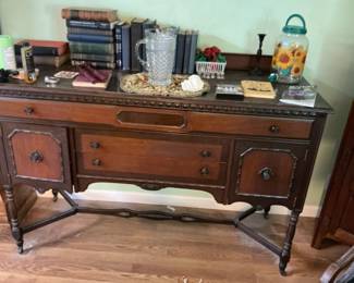 Antique Jacobean Revival Oak Sideboard/Buffet