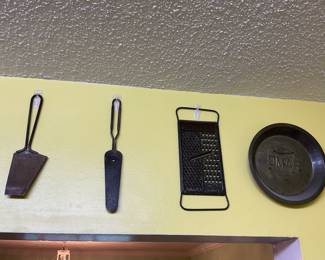 Vintage Kitchen Utensils and "OMAR" Pie Plate