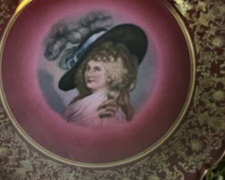 Royal Vienna Style Porcelain Portrait Plate