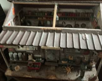 Vintage General Store Diorama with Gas Pump
