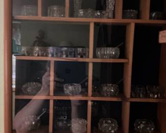 Assorted Pressed Glass Tableware and Decor
