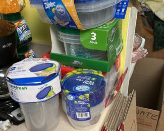 Assorted Food Storage Containers - Ziploc, Surefresh, and Boulder