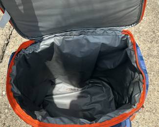 Striped Rolling Cooler Bag
