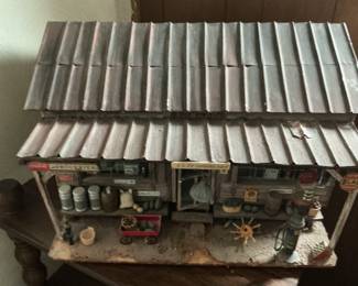 Vintage General Store Diorama with Gas Pump
