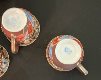 Japanese "Moriage" or "Dragon Ware" Tea Set