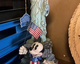 Disney Traditions "Liberty and Justice for All" Mickey Mouse and Statue of Liberty Figurine