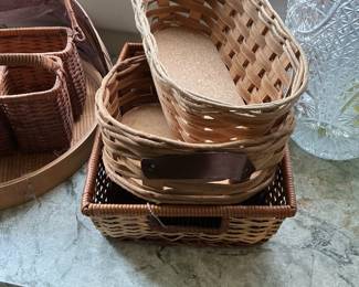 Woven Bamboo Serving Tray with Mesh Food Dome and Compartments