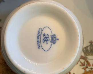 Porcelain Tea Set with Portrait Miniatures and "FK Collection" Mark