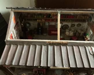 Vintage General Store Diorama with Gas Pump