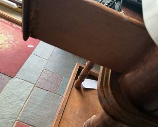 Victorian Walnut Hall Tree with Marble Top and Burl Veneer
