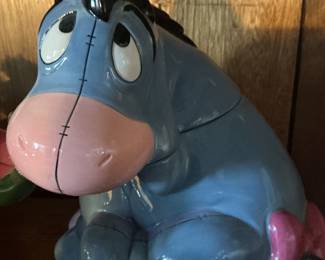 Eeyore Ceramic Cookie Jar and Ohio State Bowl