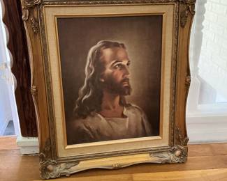Portrait of Jesus Christ, Ornate Gilt Frame
