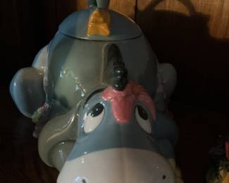 Disney Eeyore "Butterfly on Nose" Ceramic Cookie Jar