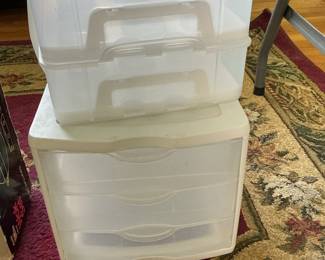 Sterilite Clear Plastic Storage Bins with Drawers