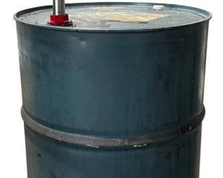 Proteck 55 Gallon Steel Drum with Synthetic Blend 10W30 Oil and Barrel Pump