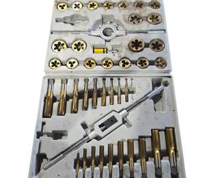 Pittsburg Titanium Nitride Coated Alloy Steel Tap and Die Set