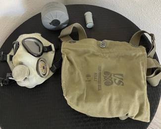 Korean War US 1952 FIELD PROTECTIVE MASK M9A1 Bag & Anti Dim Cloth