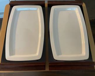 Cutco Combo-Server 1154-2 Metal Trays & Ceramic Plates