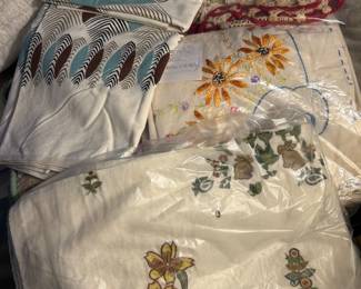 Vintage Fabrics, table drapes